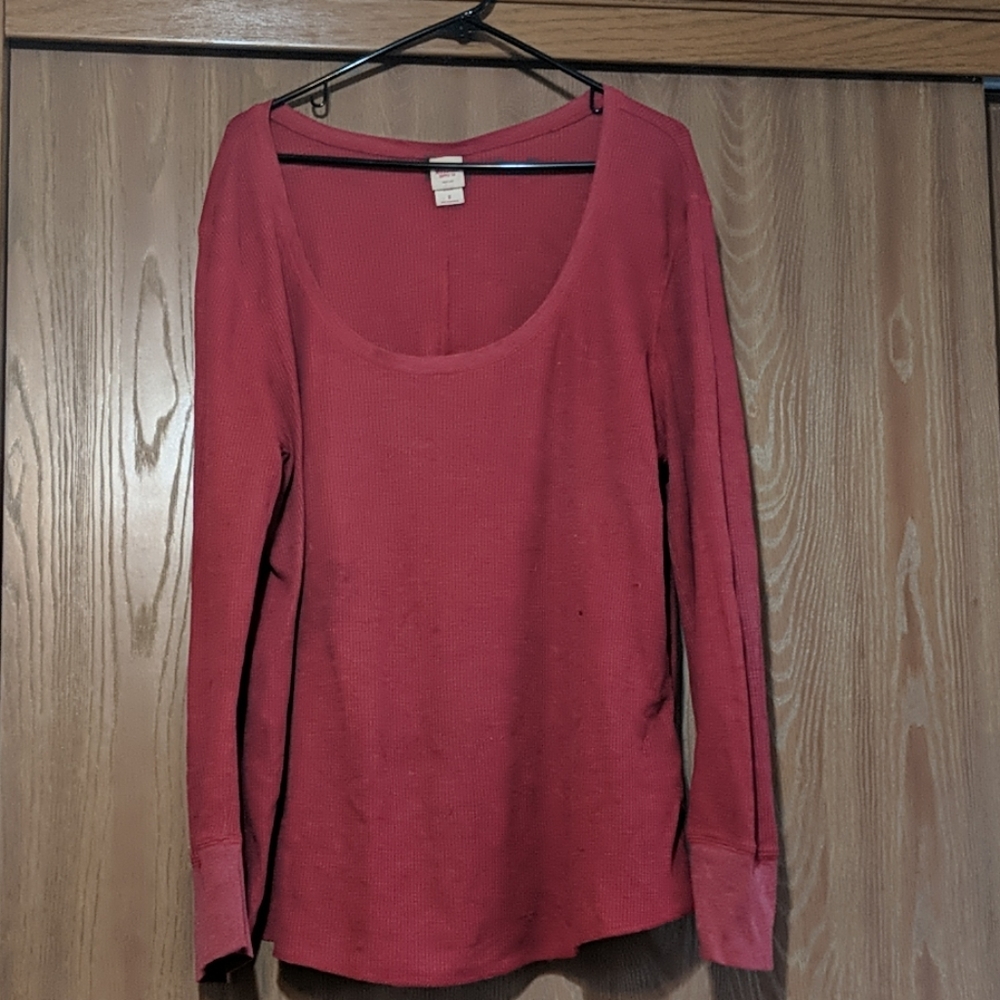 Mossimo Supply Co. Red Henley style long sleeve